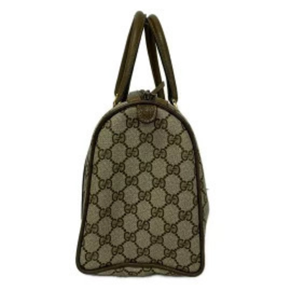 Gucci Accessory Collection Sherry Web GG Plus Supreme Handbag Boston Beige Dark